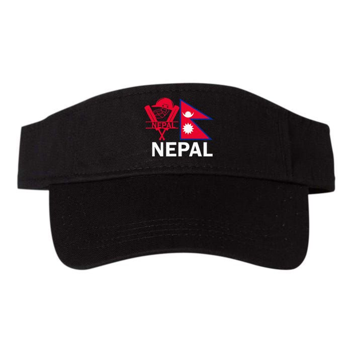 Nepal Cricket Jersey 2024 Team Flag Nepal Cricket Valucap Bio-Washed Visor