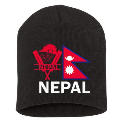 Nepal Cricket Jersey 2024 Team Flag Nepal Cricket Short Acrylic Beanie