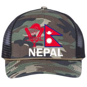 Nepal Cricket Jersey 2024 Team Flag Nepal Cricket Retro Rope Trucker Hat Cap