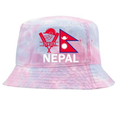 Nepal Cricket Jersey 2024 Team Flag Nepal Cricket Tie-Dyed Bucket Hat