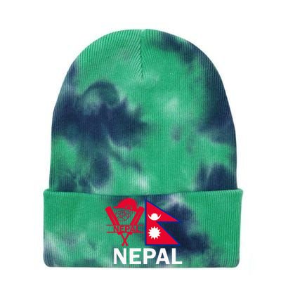 Nepal Cricket Jersey 2024 Team Flag Nepal Cricket Tie Dye 12in Knit Beanie