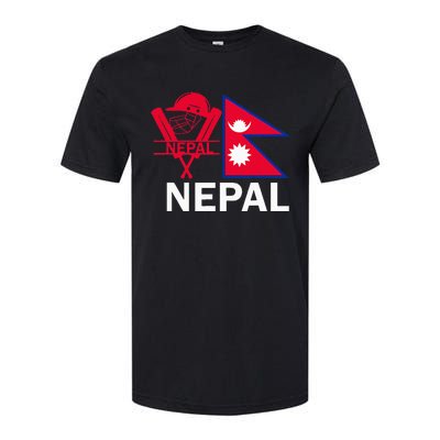 Nepal Cricket Jersey 2024 Team Flag Nepal Cricket Softstyle CVC T-Shirt