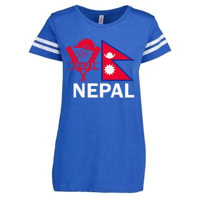 Nepal Cricket Jersey 2024 Team Flag Nepal Cricket Enza Ladies Jersey Football T-Shirt