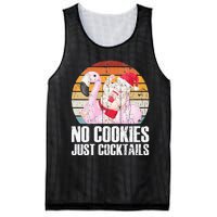 No Cookies Just Cocktails Funny Christmas In July Mesh Reversible Basketball Jersey Tank