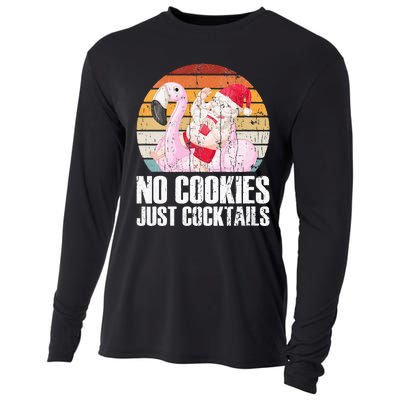 No Cookies Just Cocktails Funny Christmas In July Cooling Performance Long Sleeve Crew