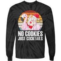 No Cookies Just Cocktails Funny Christmas In July Tie-Dye Long Sleeve Shirt