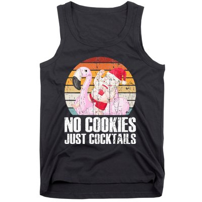 No Cookies Just Cocktails Funny Christmas In July Tank Top