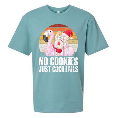 No Cookies Just Cocktails Funny Christmas In July Sueded Cloud Jersey T-Shirt