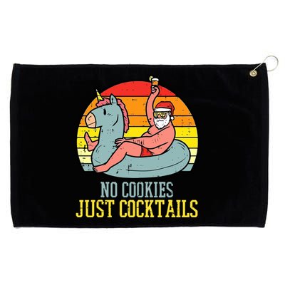 No Cookies Just Cocktails Funny Christmas In July Vintage Grommeted Golf Towel