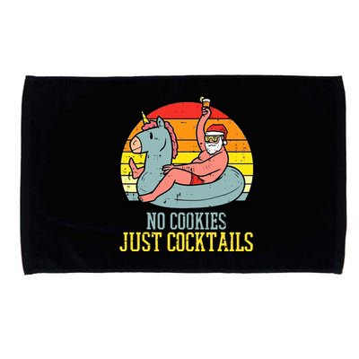 No Cookies Just Cocktails Funny Christmas In July Vintage Microfiber Hand Towel