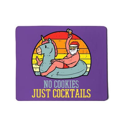 No Cookies Just Cocktails Funny Christmas In July Vintage Mousepad