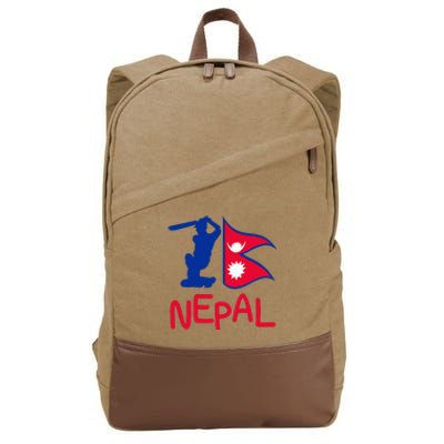 Nepal Cricket Jersey 2024 Cricket Flag Of Nepal Cotton Canvas Backpack