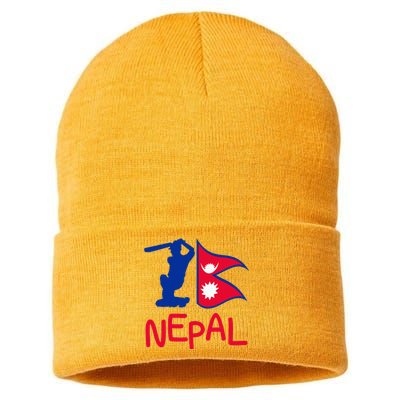 Nepal Cricket Jersey 2024 Cricket Flag Of Nepal Sustainable Knit Beanie