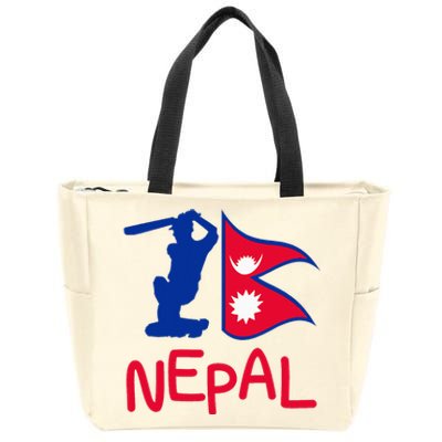 Nepal Cricket Jersey 2024 Cricket Flag Of Nepal Zip Tote Bag