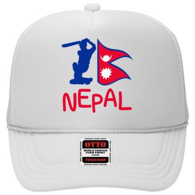 Nepal Cricket Jersey 2024 Cricket Flag Of Nepal High Crown Mesh Back Trucker Hat