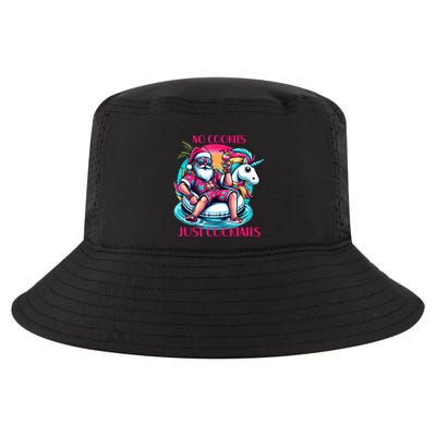 No Cookies Just Cocktails Funny Christmas In July Summer Tank Top Cool Comfort Performance Bucket Hat