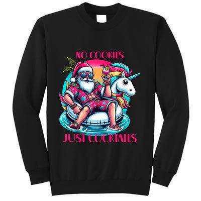 No Cookies Just Cocktails Funny Christmas In July Summer Tank Top Sweatshirt