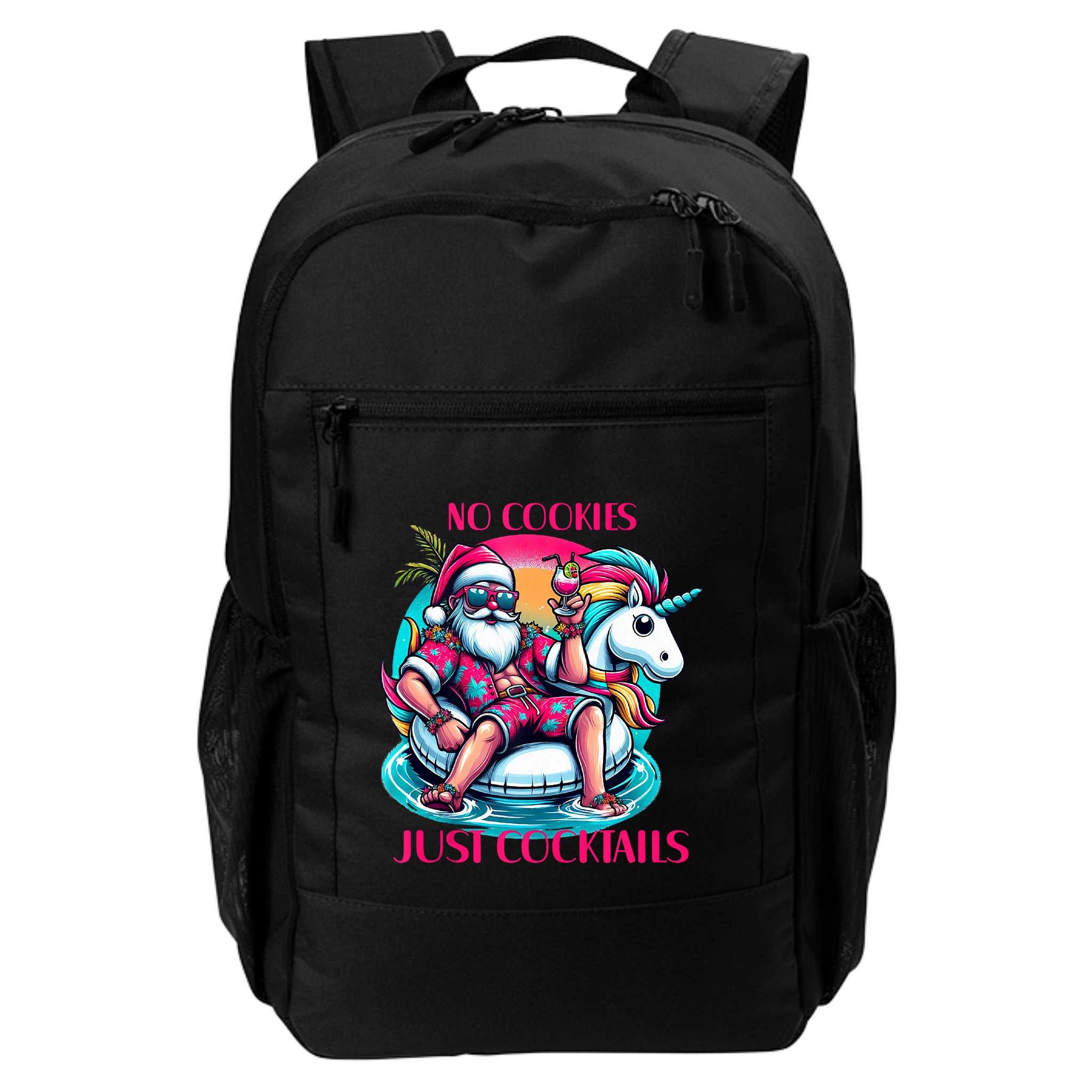 No Cookies Just Cocktails Funny Christmas In July Summer Tank Top Backpack