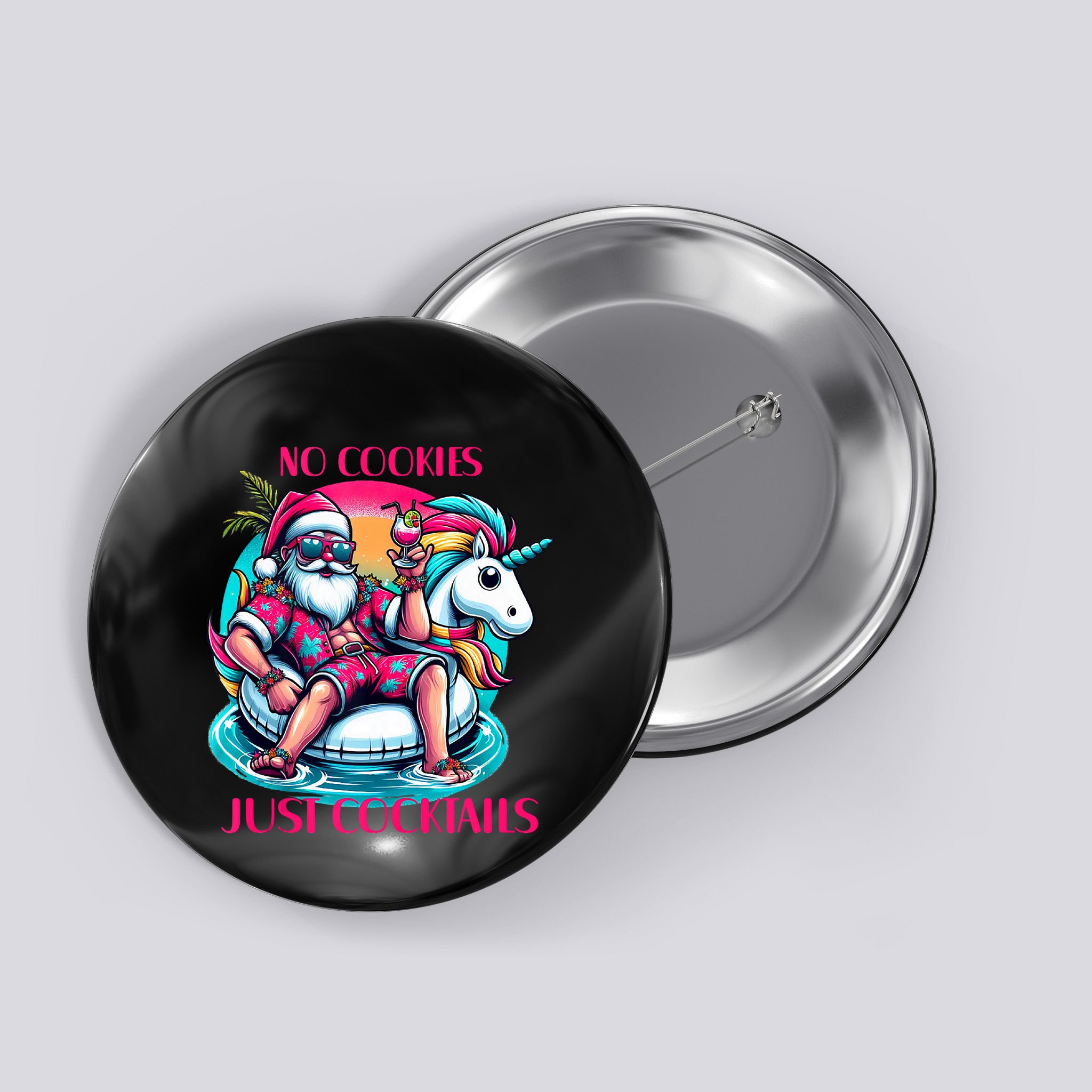 No Cookies Just Cocktails Funny Christmas In July Summer Tank Top Button