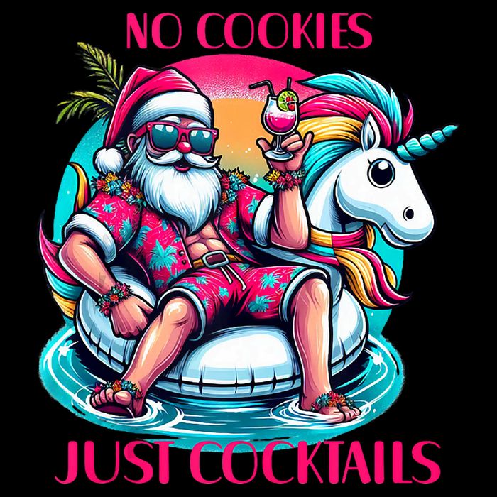 No Cookies Just Cocktails Funny Christmas In July Summer Tank Top 16 in Basic Backpack