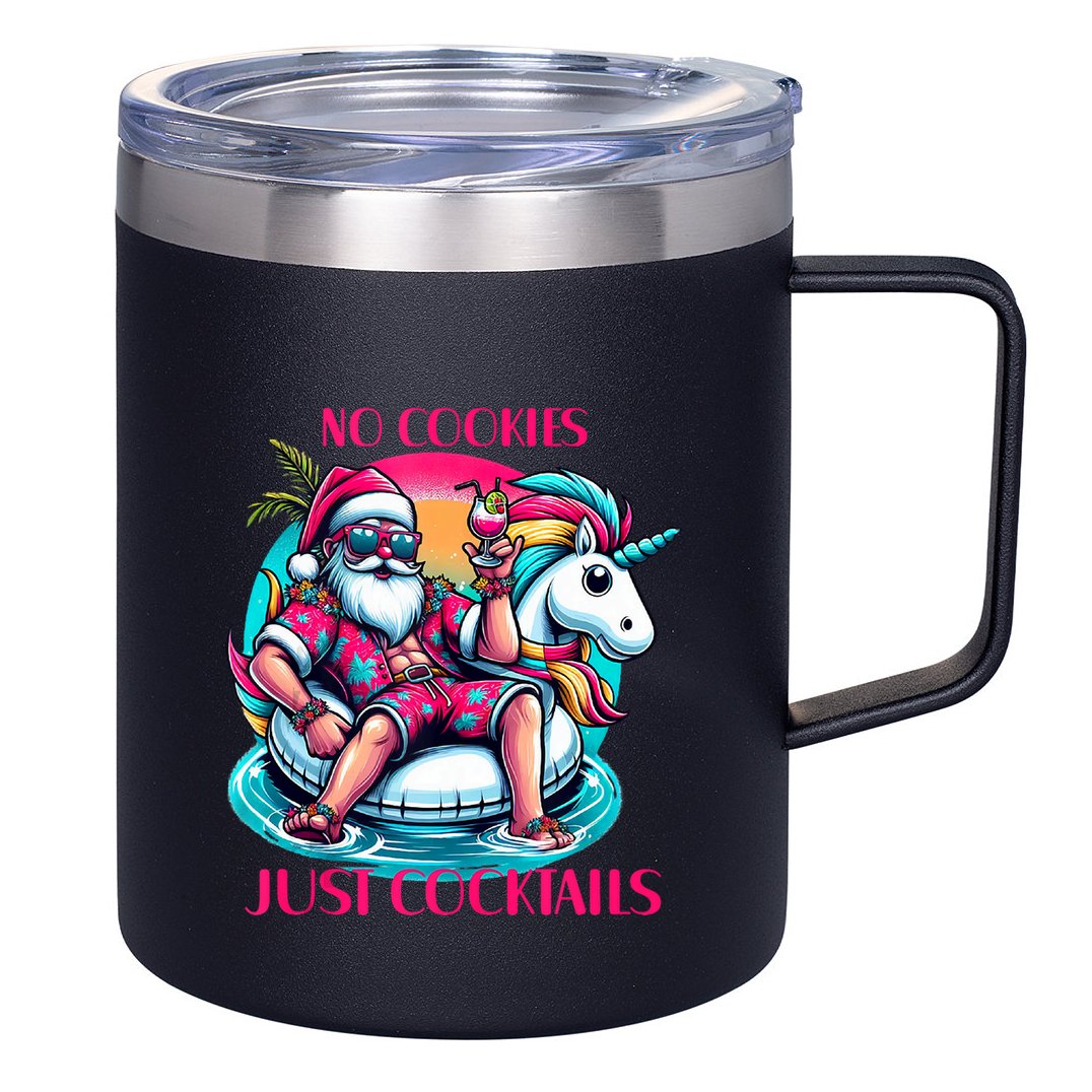 No Cookies Just Cocktails Funny Christmas In July Summer Tank Top 12oz Stainless Steel Coffee Mug