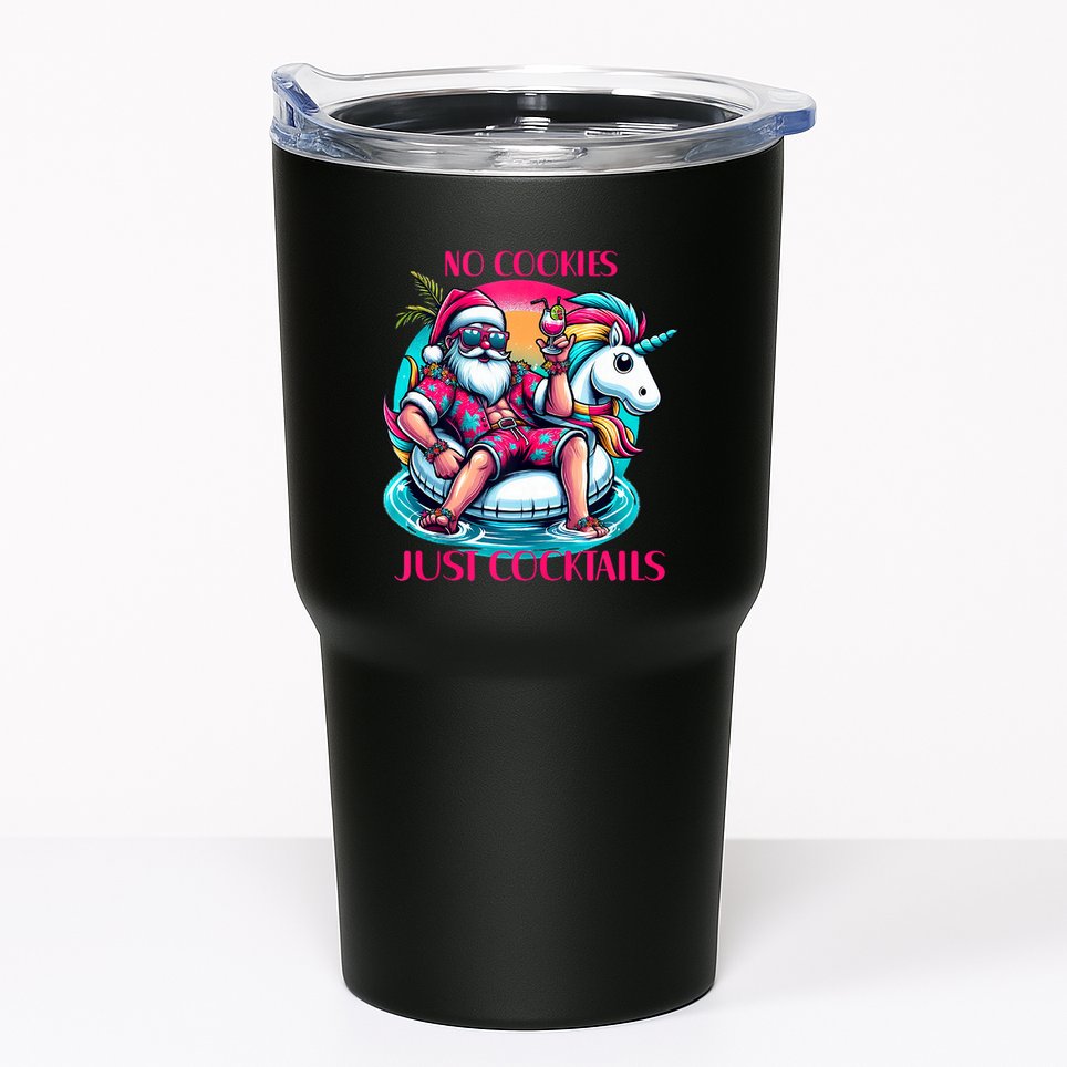 No Cookies Just Cocktails Funny Christmas In July Summer Tank Top Tumbler