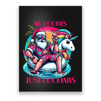 No Cookies Just Cocktails Funny Christmas In July Summer Tank Top Poster