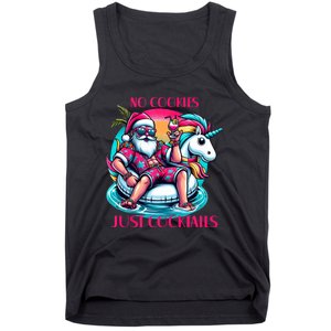 No Cookies Just Cocktails Funny Christmas In July Summer Tank Top Tank Top