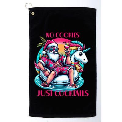 No Cookies Just Cocktails Funny Christmas In July Summer Tank Top Golf Towel