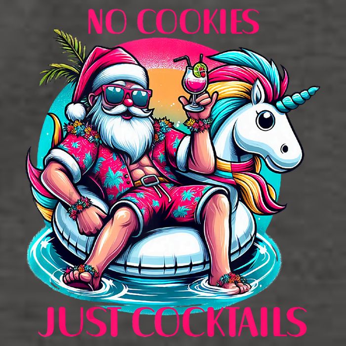 No Cookies Just Cocktails Funny Christmas In July Summer Tank Top Vector Backpack