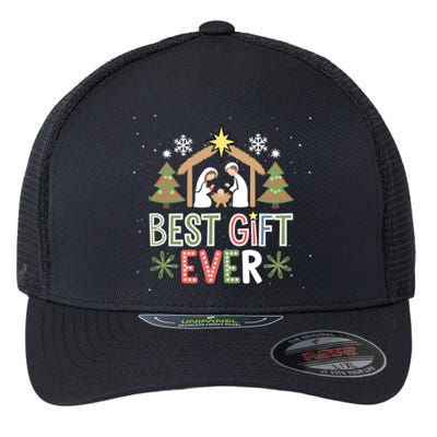 Nativity Christmas Jesus Christian Gifts Flexfit Unipanel Trucker Cap