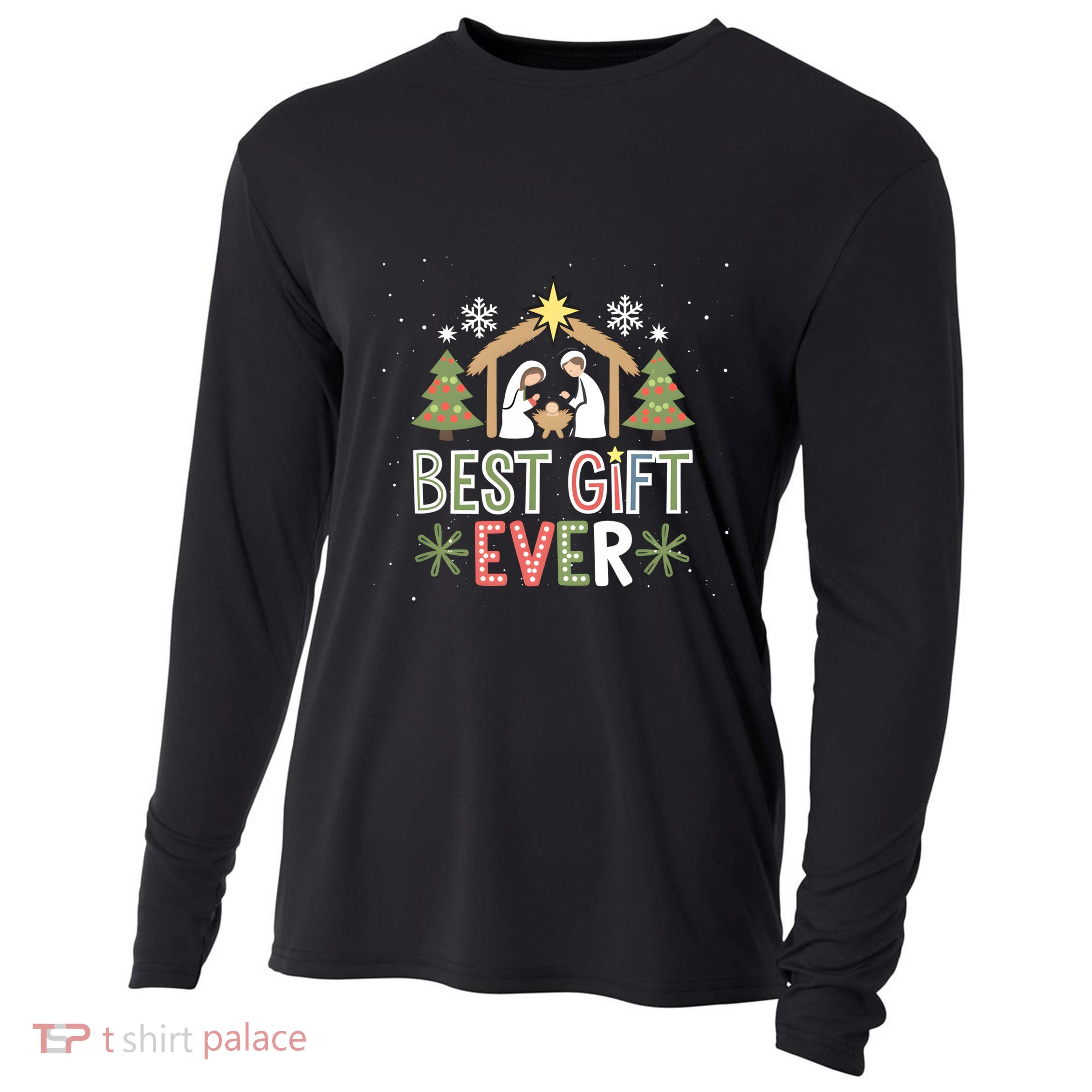 Nativity Christmas Jesus Christian Gifts Cooling Performance Long Sleeve Crew