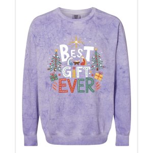 Nativity Christmas Jesus Is The Reason Colorblast Crewneck Sweatshirt