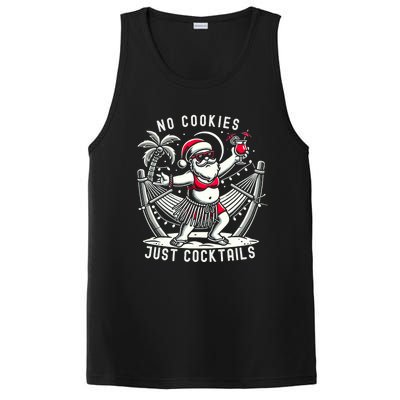 No Cookies Just Cocktails Christmas In July Funny Santa PosiCharge Competitor Tank