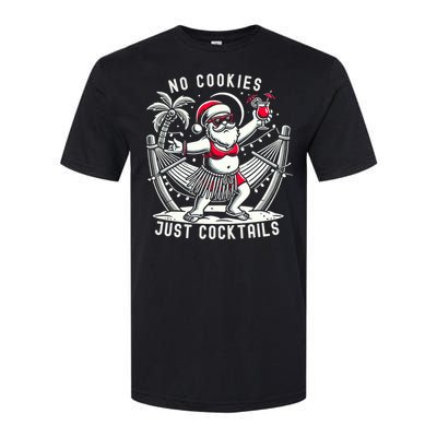 No Cookies Just Cocktails Christmas In July Funny Santa Softstyle CVC T-Shirt