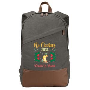 No Cookies Just PlanterS Punch Sip And Skip Holiday S Gift Cotton Canvas Backpack