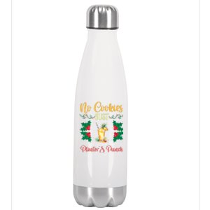 No Cookies Just PlanterS Punch Sip And Skip Holiday S Gift Stainless Steel Insulated Water Bottle