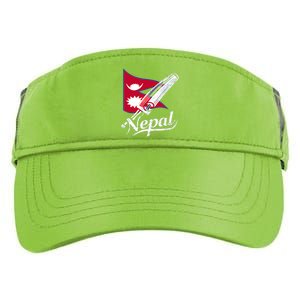 Nepal Cricket Jersey 2024 Cricket Flag Of Nepal Adult Drive Performance Visor