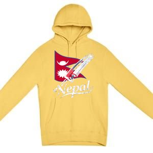 Nepal Cricket Jersey 2024 Cricket Flag Of Nepal Premium Pullover Hoodie