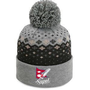 Nepal Cricket Jersey 2024 Cricket Flag Of Nepal The Baniff Cuffed Pom Beanie