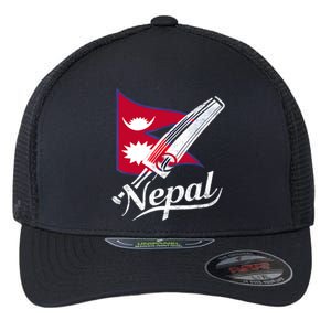 Nepal Cricket Jersey 2024 Cricket Flag Of Nepal Flexfit Unipanel Trucker Cap