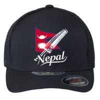 Nepal Cricket Jersey 2024 Cricket Flag Of Nepal Flexfit Unipanel Trucker Cap