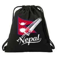 Nepal Cricket Jersey 2024 Cricket Flag Of Nepal Drawstring Bag