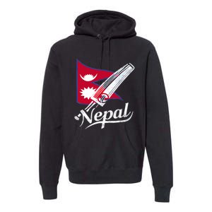 Nepal Cricket Jersey 2024 Cricket Flag Of Nepal Premium Hoodie