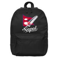 Nepal Cricket Jersey 2024 Cricket Flag Of Nepal 16 in Basic Backpack