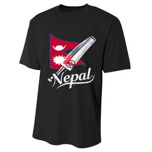 Nepal Cricket Jersey 2024 Cricket Flag Of Nepal Performance Sprint T-Shirt