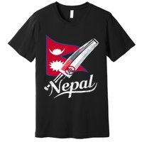 Nepal Cricket Jersey 2024 Cricket Flag Of Nepal Premium T-Shirt