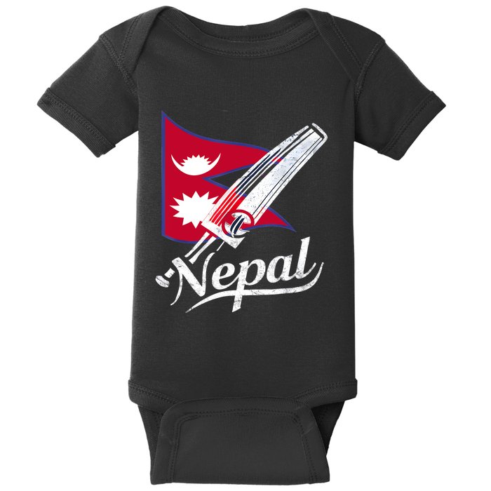 Nepal Cricket Jersey 2024 Cricket Flag Of Nepal Baby Bodysuit