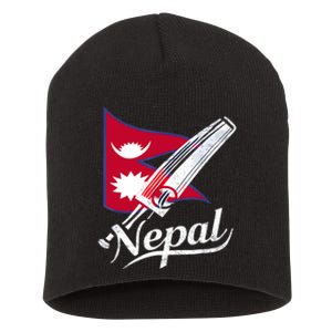 Nepal Cricket Jersey 2024 Cricket Flag Of Nepal Short Acrylic Beanie