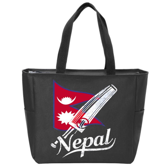 Nepal Cricket Jersey 2024 Cricket Flag Of Nepal Zip Tote Bag